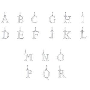 925 SILVER INITIALS PENDANT W/ SINGLE DIAMOND